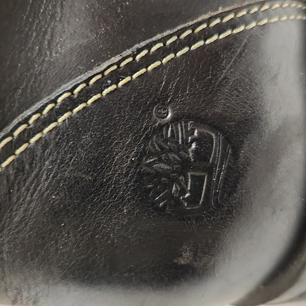 Timberland Tall Wingtip Brown Leather Heeled Boots (W Size 7.5) - Picture 7 of 16